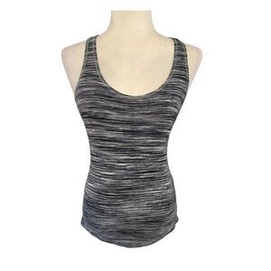 tasc performance womens black white atheltic workout tank top small